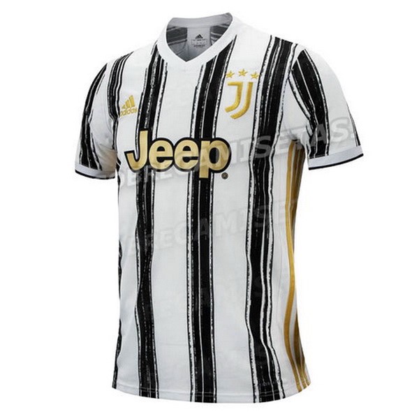 Tailandia Camiseta Juventus 1ª 2020-2021 Blanco Negro